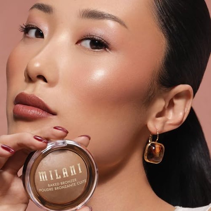 Milani Baked Bronzer - Long-Lasting Powder for Natural Sun-Kissed Glow- Lightweight, Buildable & Streak-Free Makeup with Radiant Finish- Talc-Free, Vegan & Cruelty-Free, Made in Italy, Amalfi Glow