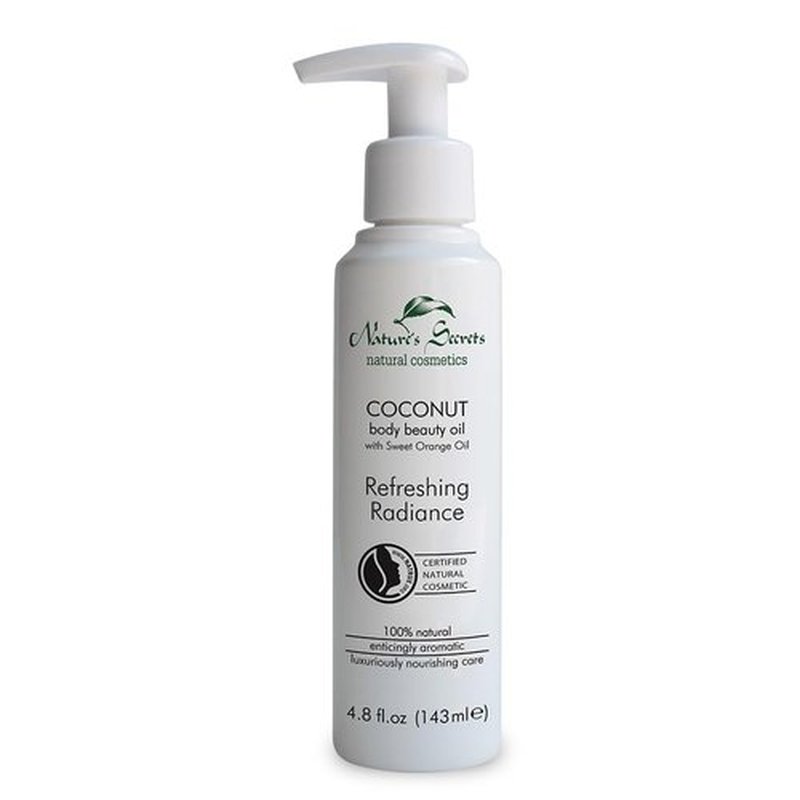 Nature's Secrets Organic Ceylon Coconut Body Oil - Nourishing Orange Oil for Dry Skin | 100% Natural & Non-Greasy