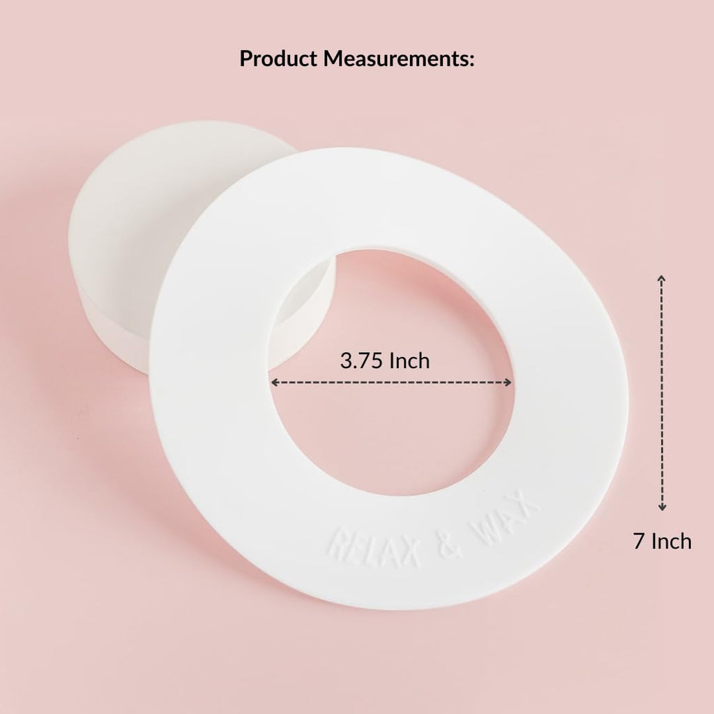 Reusable Non-Stick Silicone Wax Collars for Wax Pot – Fits All 14-16 oz Wax Cans & Warmers – Wax Warmer Collars for Easy, Mess-Free Cleaning (White, 1pc)