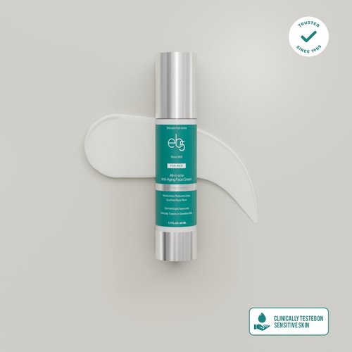 eb5 Men’s All-in-one Anti-Aging Face Cream | Formulated with Retinol, Vitamins E, B5, and A to Moisturize, Reduce Lines and Soothe Razor Burn - 1.7 Fl Oz