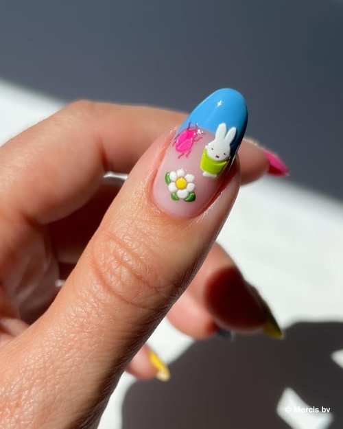 Deco Beauty Miffy in The Meadow -Super Thin & Easy-to-Apply Nail Art with the Cutest Designs-Durable & Long-Lasting Nail Art Sticker & Decals for Women, for DIY At-Home Manicures & Salon-Quality Nails