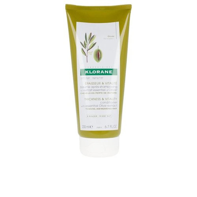 Klorane Conditioner with Olive Extract - Strengthens & Thickens Hair, Antioxidant-Rich, Paraben-Free