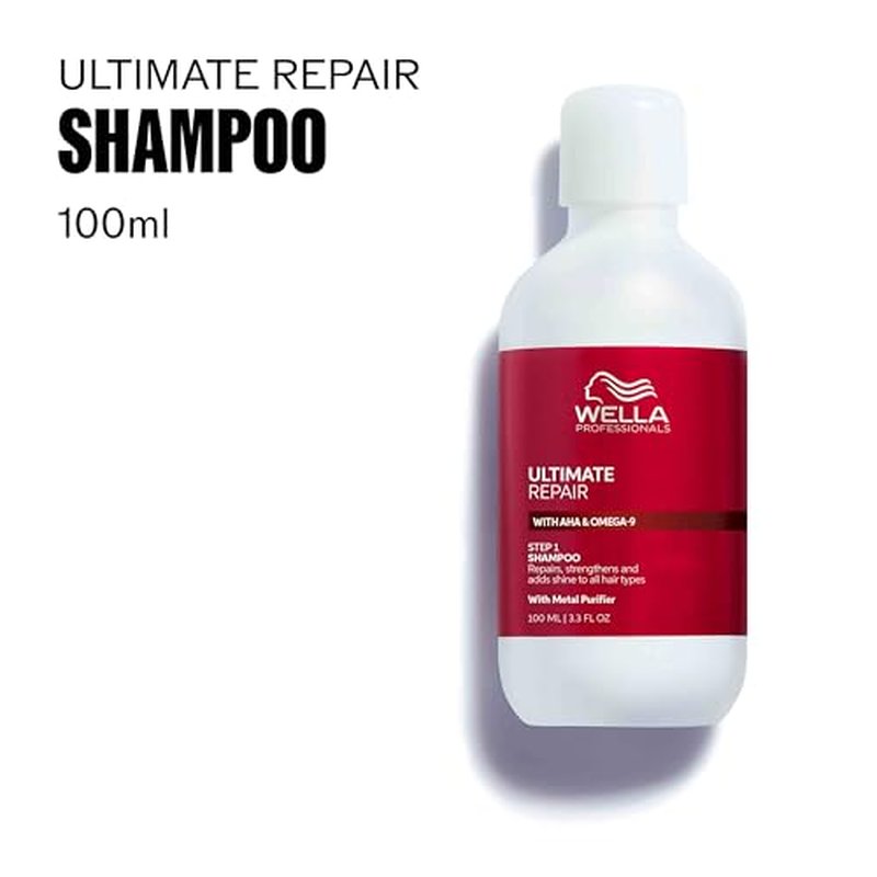 Wella Professionals ULTIMATE REPAIR Shampoo for Damaged Hair | Replenishes and Repairs | Travel Size | 3.3 Fl Oz - Packaging May Vary