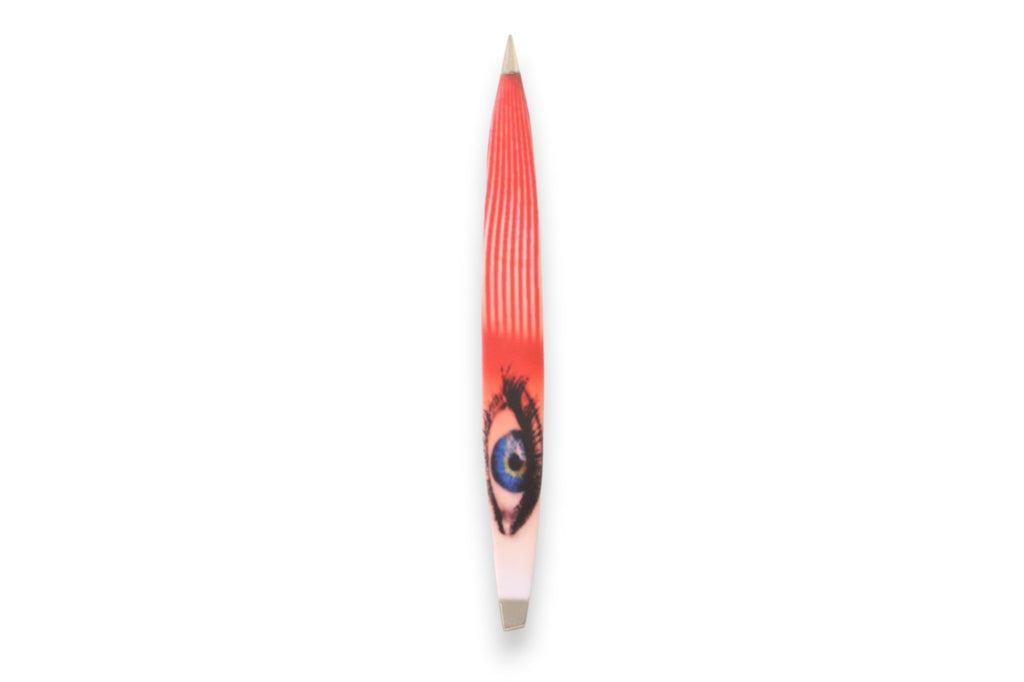 Z-Tweeze Professional Stainless Steel Dual Ended Precision Tweezers - Eye Spy Collection (Red)