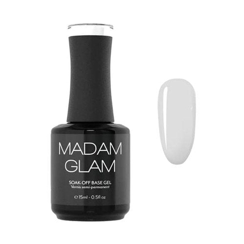 Madam Glam Rubber Base 15 ml UV/LED Gel Polish (Transparent, 0.5 Fl Oz)