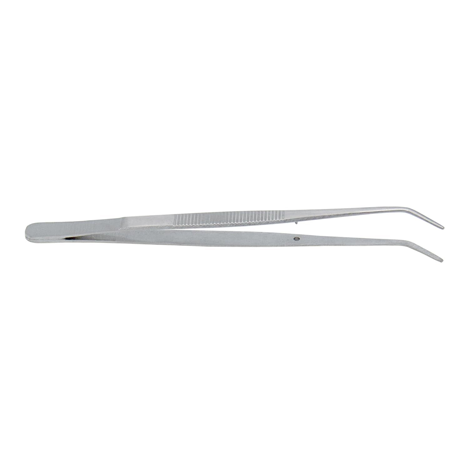 Stainless Steel Tweezers, with Curved Serrated Tip Multipurpose Tweezers Sewing Machine Tweezers Forceps for Craft Repairing (10)