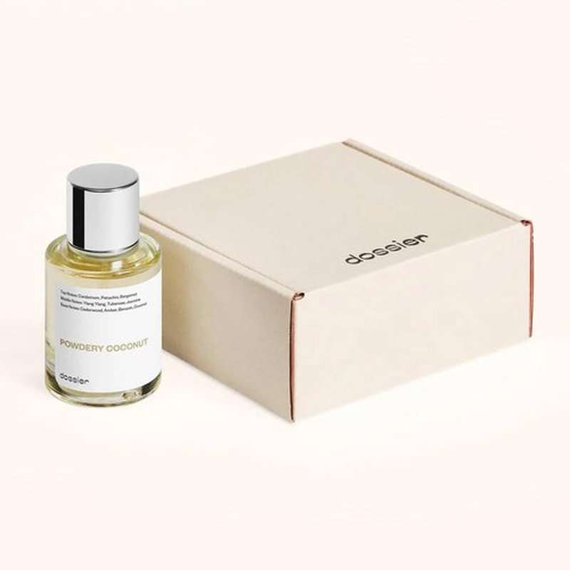 Dossier - Powdery Coconut Perfume | Inspired by T. Ford Soleil Blanc | 1.7 Fl Oz (50ml) - Vegan & Paraben Free