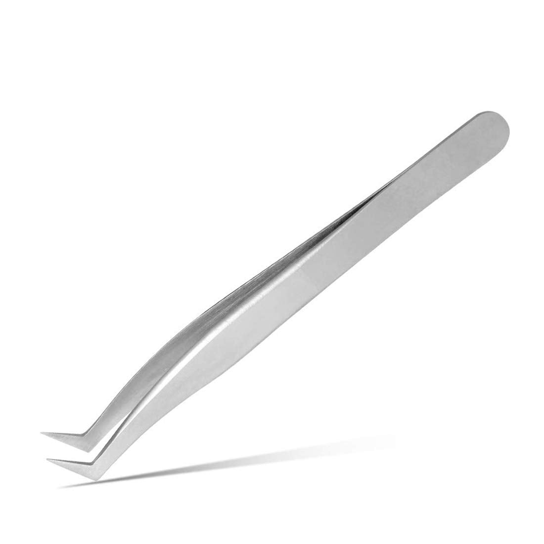 Individual C-Shaped Tip Lashes Tweezer - FEITA Professional Stainless Steel Curved Tweezers Precision for 3D Volume Eyelashes Extensions (1 Pc)