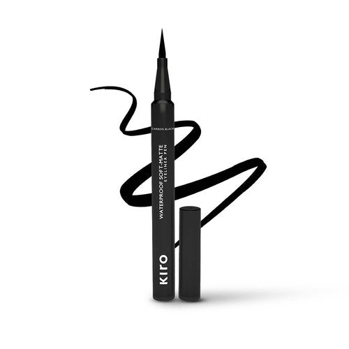 KIRO Soft-Matte Waterproof Eyeliner Pen – Carbon Black | Smudge-Proof, Vegan & Paraben-Free | High-Precision Liquid Eye Pen with Quick-Dry Formula | Intense Matte Finish | 24-Hour Stay | 1.1 ml