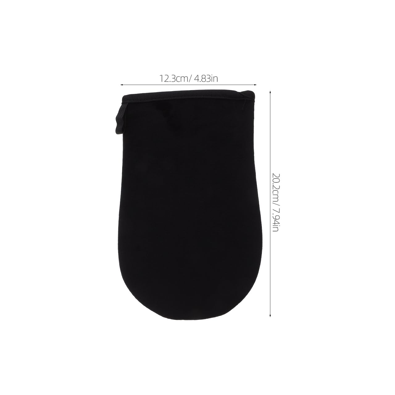 Frcolor Self Tanning Mitt Black Flocked Glove for Even Application of Body Lotion and Self Tanner Back Applicator Safe Sunless Tanning Tool