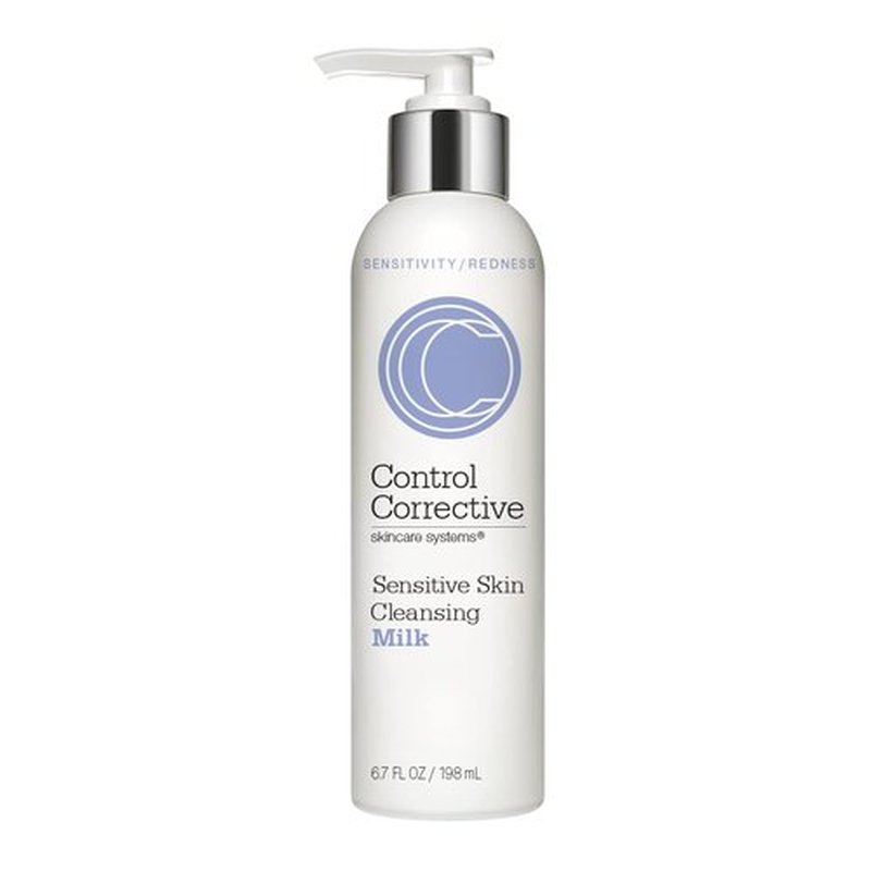 CONTROL CORRECTIVE Sensitive Skin Cleansing Milk - Creamy Calming Cleanser with Aloe Vera & Chamomile, 6.7 Oz