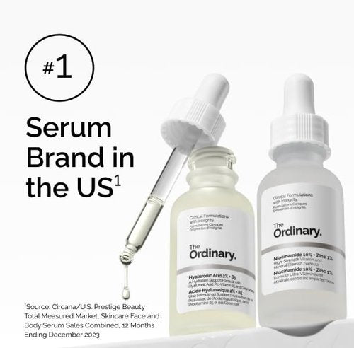 The Ordinary Lactic Acid 10% Exfoliating Serum - Hydrate & Brighten Skin, 1 Fl Oz