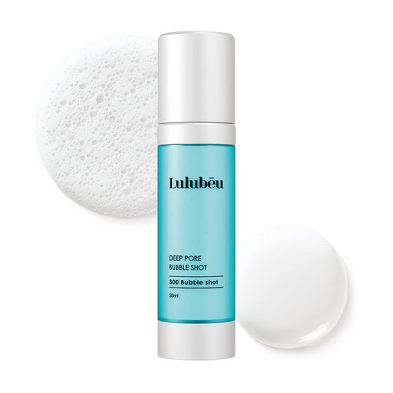 LULUBEU Deep Pore Bubble Shot Ampoule, K-Beauty Deep Pore Prep Serum with Crystal Spicule, PDRN & Azulene, 300-Shot Spicule System for Smoother, Clear-Looking Skin