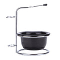 luzen Stainless Steel Shaving Bowl and Brush Stand, Professional 2 in 1 Shaving Stand Bowl Shaving Razor Brush Holder Grooming Tool Shaving Kit for Men