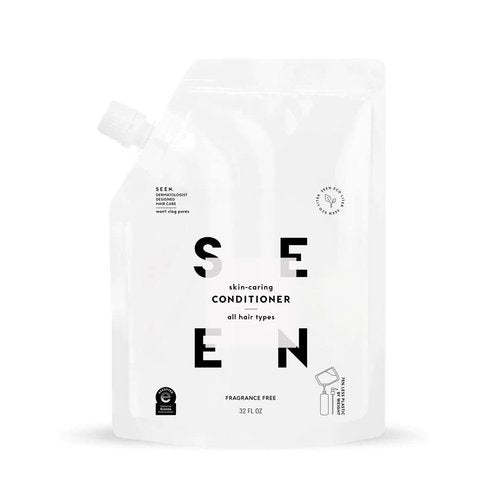 SEEN Conditioner Eco-Refill, Fragrance Free - Non-Comedogenic Hair Conditioner- Dermatologist-Developed - Safe for Sensitive, Eczema & Acne Prone Skin