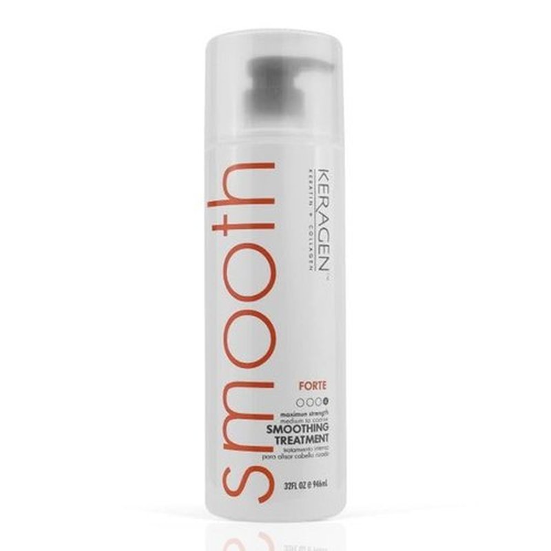 KERAGEN FORTE Professional Smoothing Treatment - Salon-Grade Frizz Elimination | 32 Oz