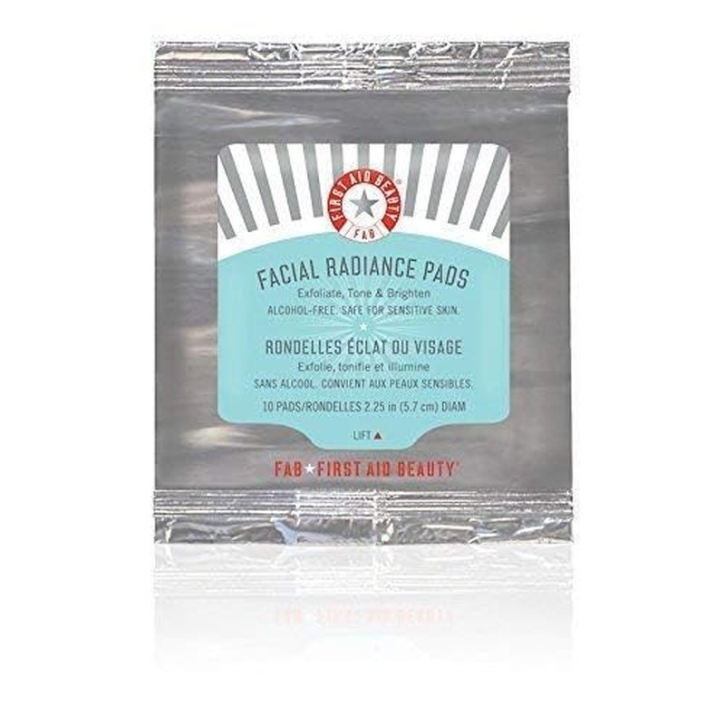 First Aid Beauty Facial Radiance Pads - Travel Size, 10 Exfoliating Pads for Glowing Skin