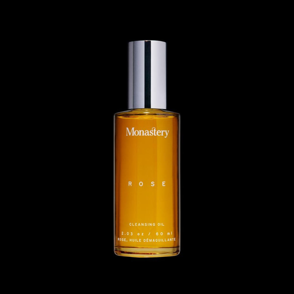 Monastery Rose Facial Cleansing Oil - 100 Petals of Rose Bourbonia from Reunion Island - Makeup Melting Cleansing Oil for Nourished, Balanced Skin - 1.70fl oz (50ml)
