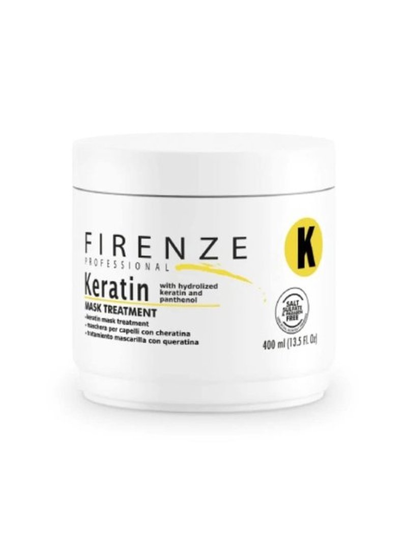 Firenze Professional Keratin Mask Hair Treatment 13.5 oz – Salt, Sulfate & Paraben Free Deep Repair & Anti-Frizz Formula for All Hair Types