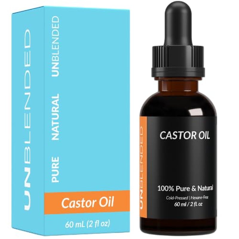 UNBLENDED Castor Oil 100% Pure, Cold-Pressed, Hexane-Free – Hair, Lashes, Brows & Skin – 60ml