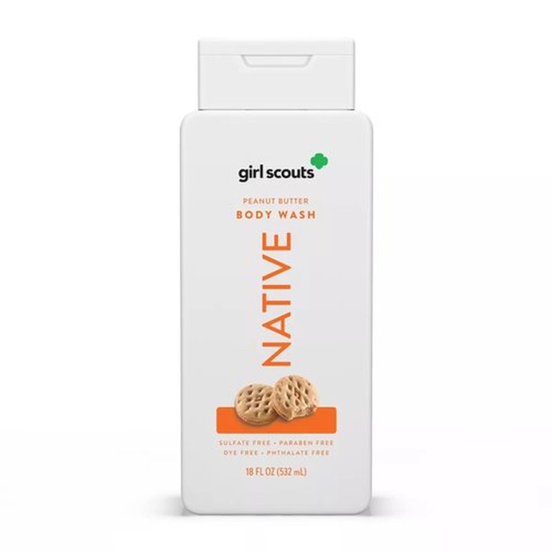 Native - Limited Edition Girl Scouts Cookies, Peanut Butter Body Wash, 18 oz