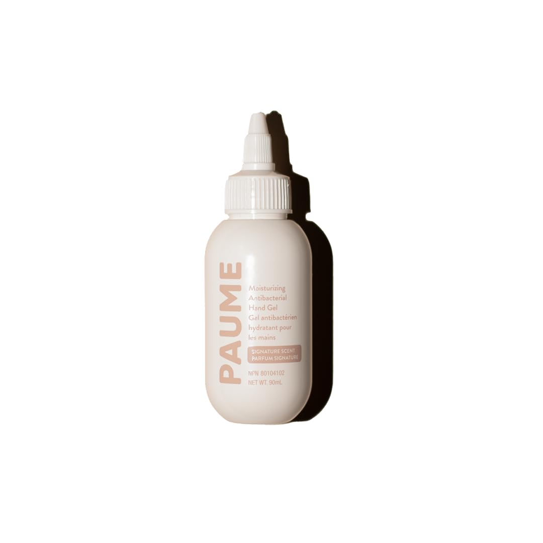 PAUME Moisturizing Antibacterial Sanitizer Hand Gel, 3 Fl Oz, Silicon & Paraben Free, No Artificial Fragrances & Vegan, Long-Lasting Hydration