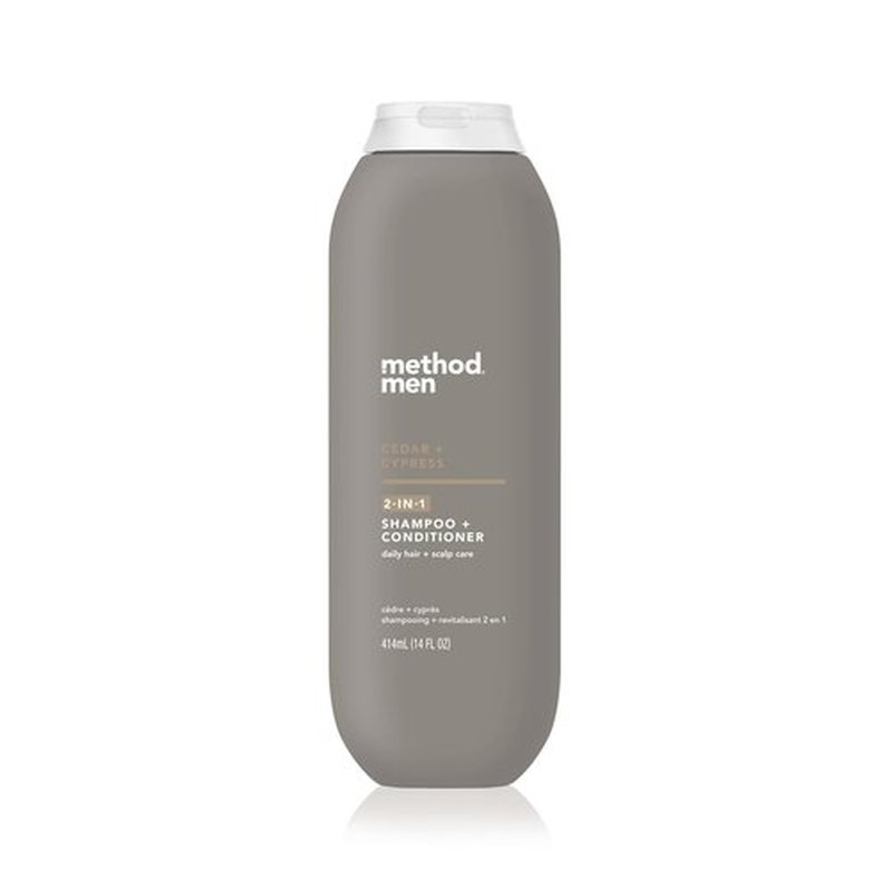 Method Men 2-in-1 Shampoo and Conditioner - Cedar + Cypress with Argan & Jojoba Oil - 14 oz
