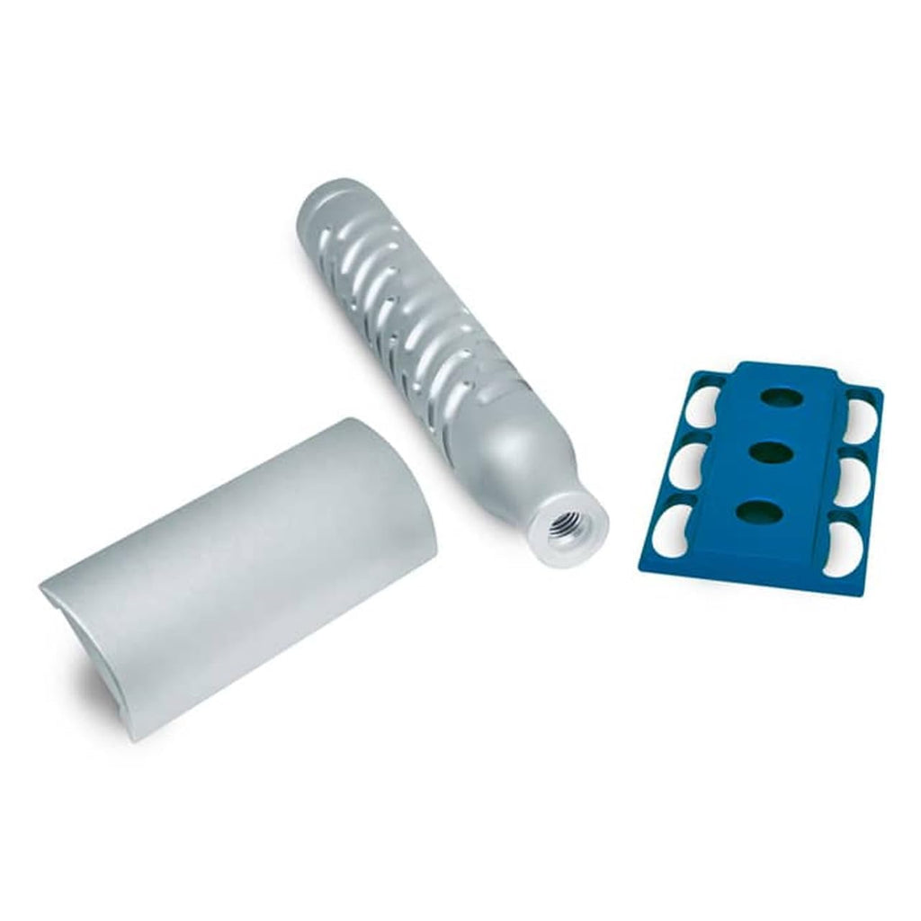 The Goodfellas' Smile, The Styletto Shadow V2 (Blue) Aluminum Double Edge Safety Razor, Uniquely Engineered Neutral Blade Gap Makes Shaving Easier, Closer and Smoother - Made in Italy