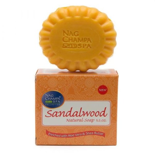 Nag Champa Soap Gift Set - 6 Bars (5.2 oz / 150gms Each) - 2 Bars of Nag Champa, Sandalwood, and Patchouli.