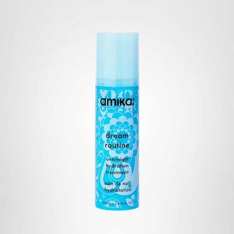 amika dream routine overnight hydrating hair mask | no rinse leave-in treatment for dry hair, ultra-hydrating, with hyaluronic acid for long-lasting moisture