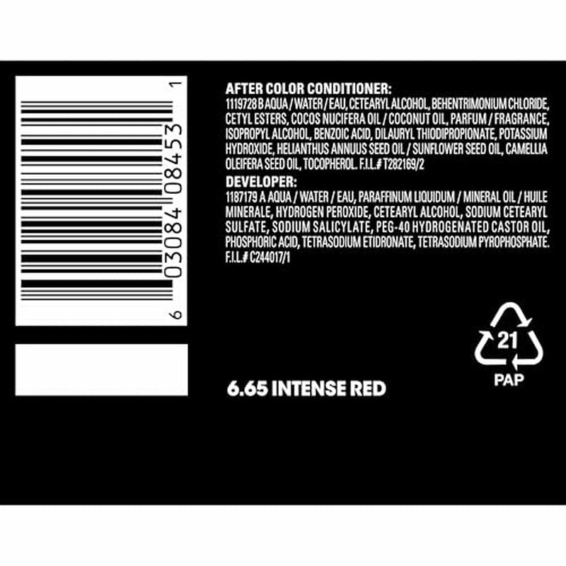 Garnier Olia Hair Color, Oil Powered Ammonia Free Permanent Hair Dye for Long-Lasting Color, 6.65 Intense Red, 2 Dye Kits