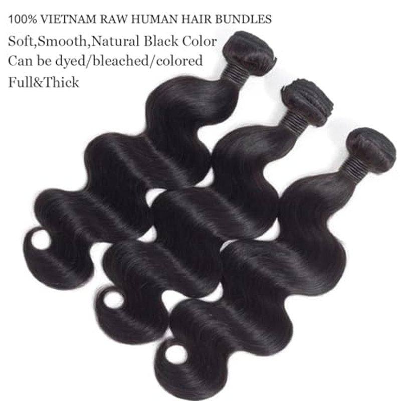 12A Human Hair Bundles 18 18 18 Inch Raw Body Wave 3 Bundles Human Hair 100% Unprocessed Brazilian Virgin Hair Quick Weave Extensions Natural Black
