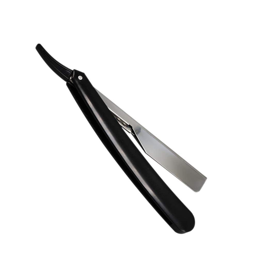 Lurrose Manual Straight Edge Shaving Razor for Men Beard Sideburns and Fine Hair Grooming Safe Razor Portable for Home and Travel Use
