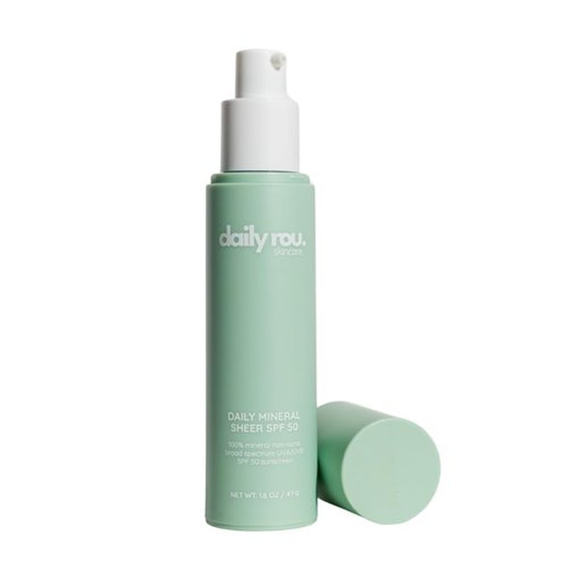 DailyRou Mineral Sunscreen - Hydrating & Brightening Face Lotion for All Skin Types | Lightweight, Non-Greasy Formula