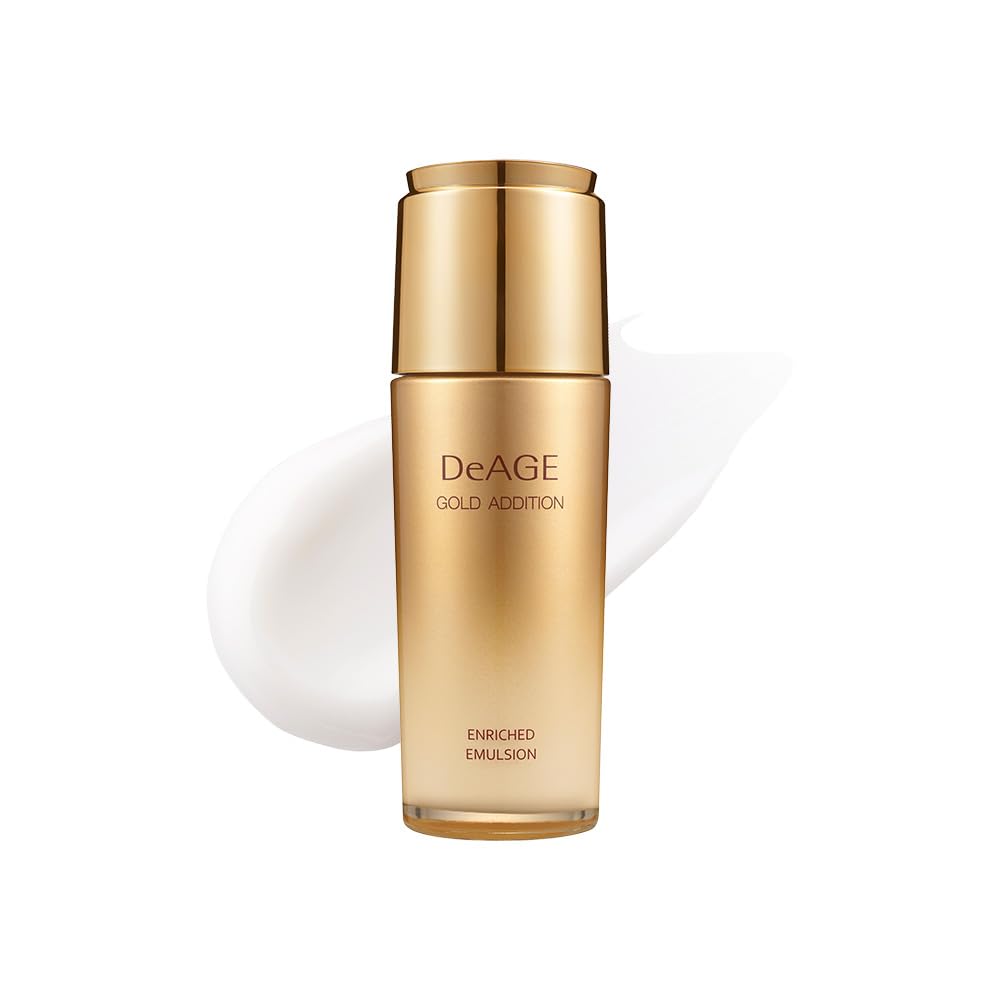 CHARMZONE DeAge Gold Addition Enriched Emulsion – Nourishing Anti-Aging Face Emulsion with Gold & Botanical Extracts (110ml / 3.72 fl.oz)