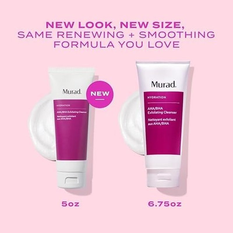 Murad AHA/BHA Exfoliating Cleanser - Triple-Action Face Wash with Salicylic, Lactic & Glycolic Acids - Smooth, Radiant Skin