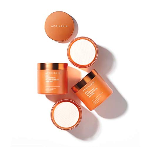 APRILSKIN Carrotene Clarifying Pads - Exfoliating Acne Treatment for Oily, Sensitive Skin | 60 Vegan Pads