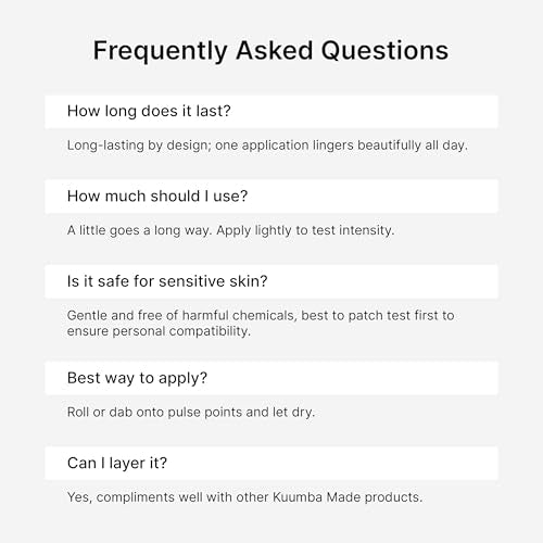 Kuumba Made Vanilla Bean Fragrance Oil, Long-Lasting Scented Oil Perfume Roller, Vegan, Alcohol-Free, 0.15 Fl Oz