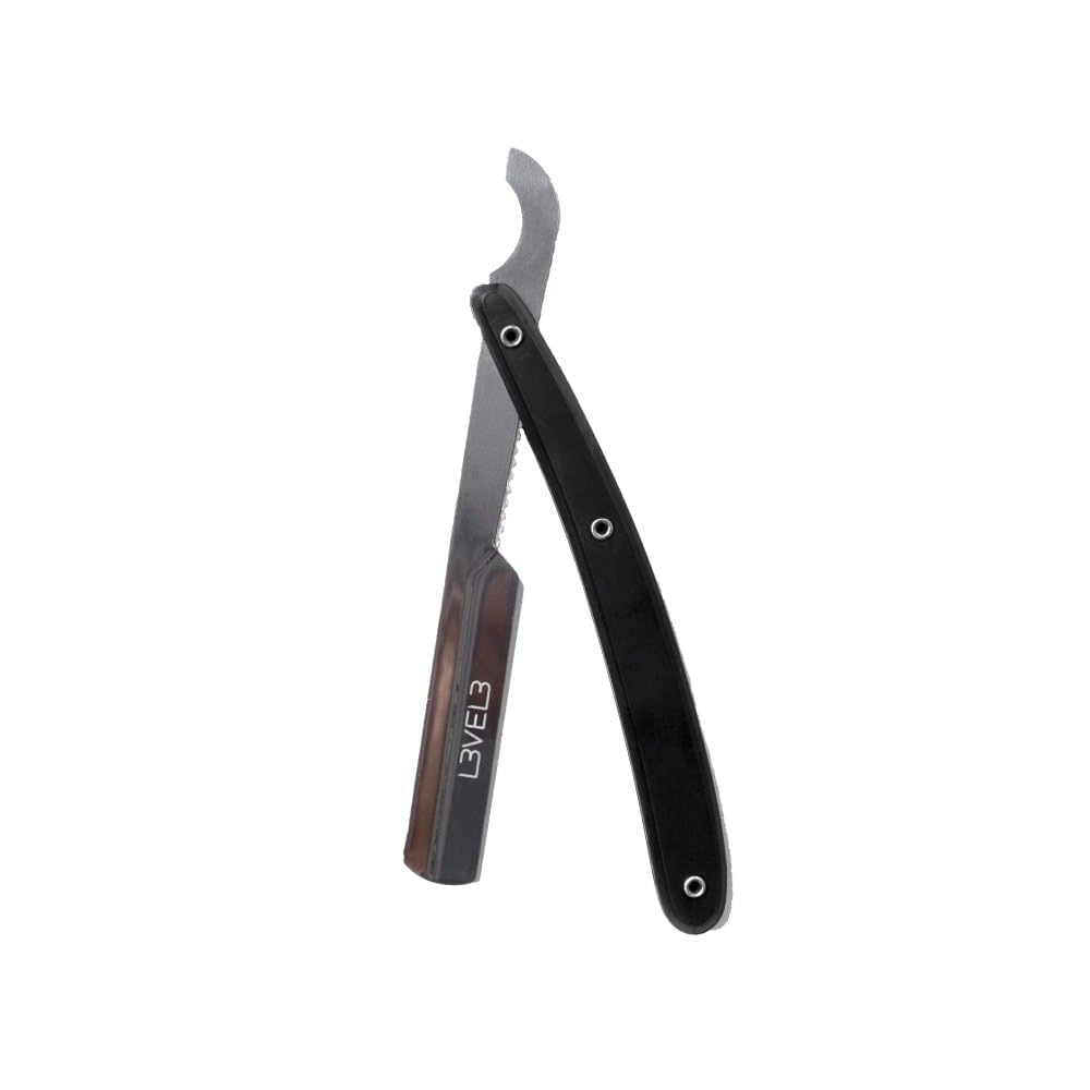 L3 - Level 3 Turkish Razor - Rust Free Straight Edge Razor (Black)