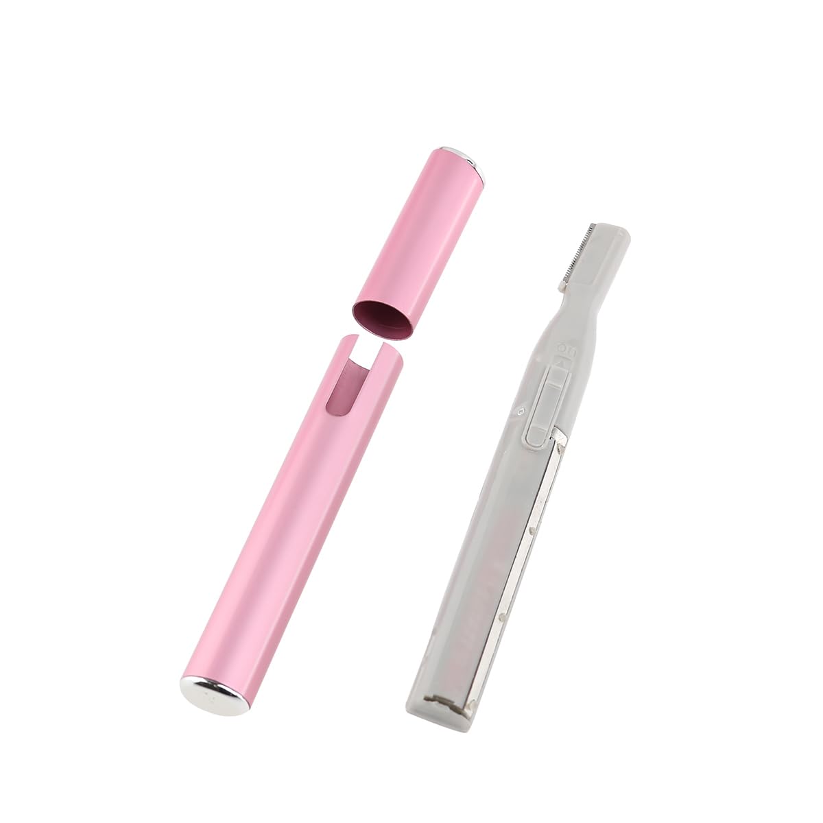minkissy Women Electric Eyebrow Trimmer Battery Operated Facial Hair Razor with Comb Compact Size for Gentle Hair Removal on Face Neck and Arms