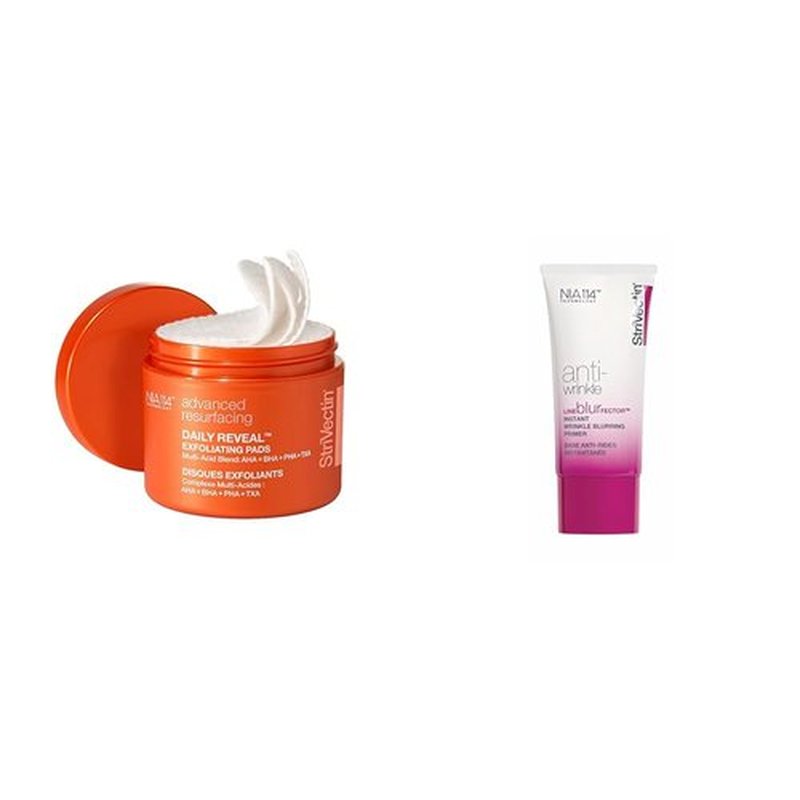 StriVectin Exfoliating Face Pads - Advanced Resurfacing & Line BlurFector™ Primer for Instant Wrinkle Reduction