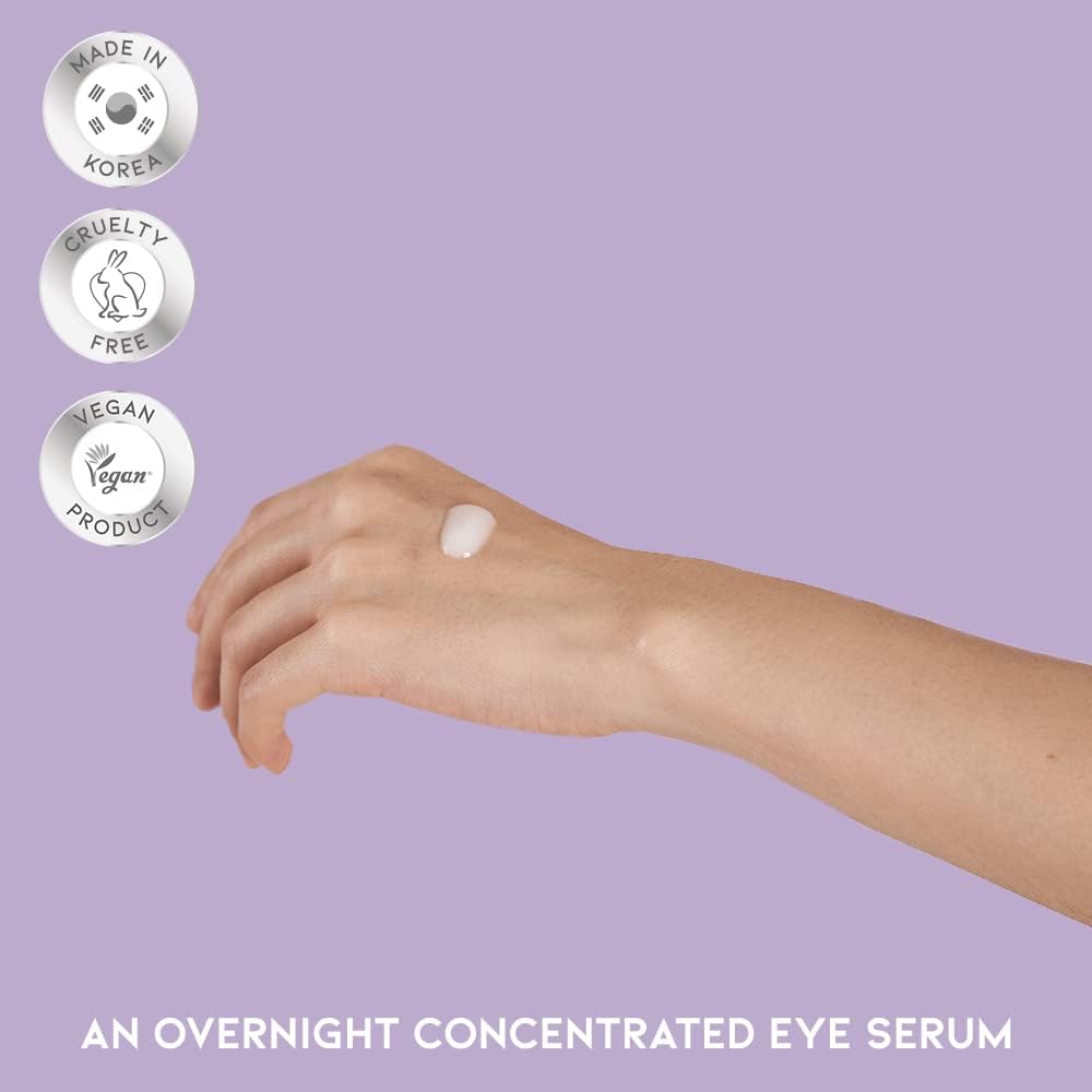 Korean Eye Cream for Dark Circles and Puffiness, Wrinkle-Smoothing Under Eye Cream with Peptide, Vitamin C & Collagen, Vegan Eye Care (25g)