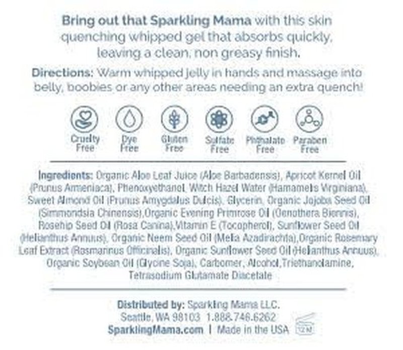 Sparkling Mama's Belly Cream Nourishing Maternity Skin & Stretch Mark Lotion | (From the Creator of Fizzelixir), 4oz jar