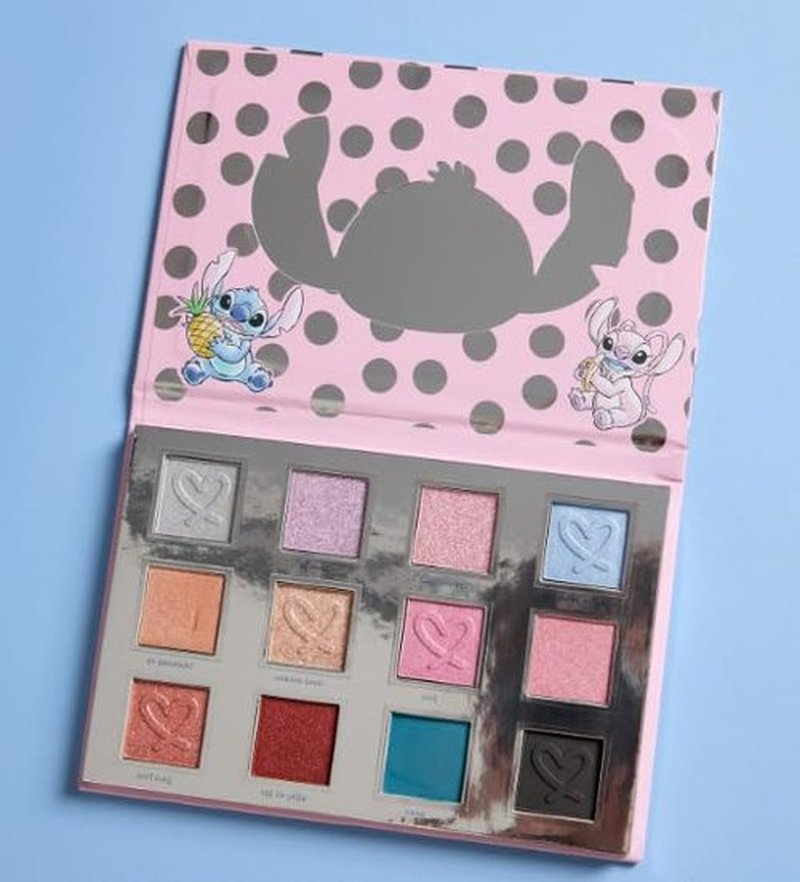 Taste Beauty 12 Color Eyeshadow Palette - Pink Polka Dot Design with Mirror for Stunning Looks