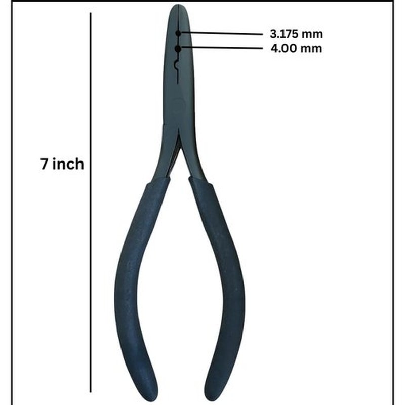 MIRACLE Hair Extension Bead Remover Pliers 7 Inch Professional Micro Link and Nano Ring Removal Tool Stainless Steel 2 Hole Black