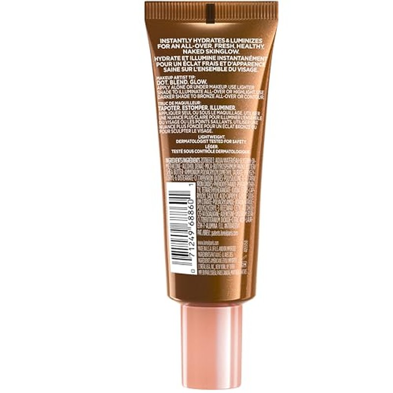 L'Oreal Paris Makeup True Match Lumi Glotion, Natural Glow Enhancer, Illuminator Highlighter, Bronzing Drops For a Sun-Kissed Glow, 905 Rich