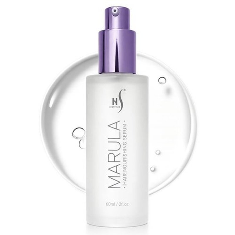 HerStyler Marula Oil Hair Serum - Anti-Frizz Treatment for Dry, Damaged Hair - Boosts Shine & Straightens - 2 Fl Oz