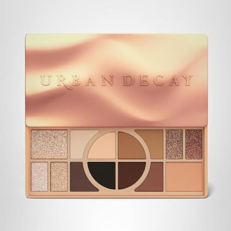 Urban Decay Naked Shaped Multi-Use Eyeshadow Palette - Warm Neutral Eye & Face Palette, 14 Crease & Transfer-Resistant Shades, Up to 16HR Wear, Sculpting Creams, Defining Powders, Shimmer Highlighters