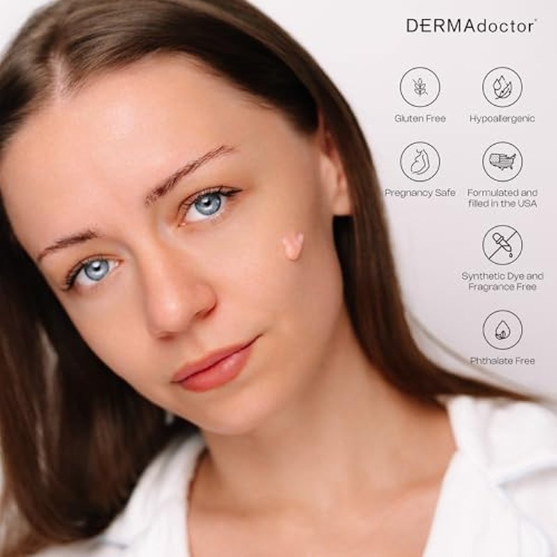 DERMAdoctor Bakuchiol Serum for Face, Calm Cool + Corrected Bakuchiol Retinol Serum Alternative for Sensitive Skin, Anti-Aging, Fine Lines, Wrinkles, Brightening & Pore Minimizing, 1.01 oz