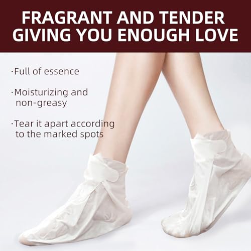 GUOYAOLIFU Hydrating Hand Foot Masks Set for Women Men,5 Pack Socks Mask for Dry Cracked Feet（Milk）